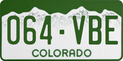CO license plate 064VBE