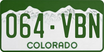 CO license plate 064VBN