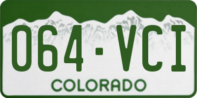 CO license plate 064VCI