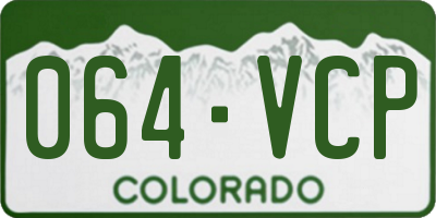 CO license plate 064VCP