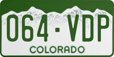 CO license plate 064VDP