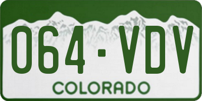 CO license plate 064VDV
