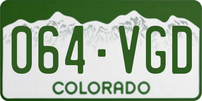 CO license plate 064VGD