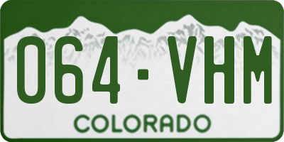 CO license plate 064VHM