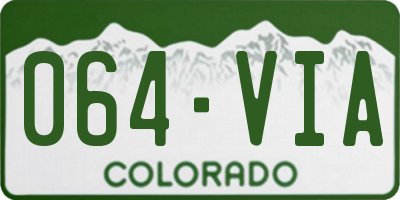 CO license plate 064VIA