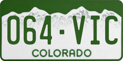CO license plate 064VIC