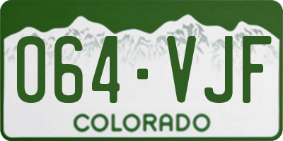 CO license plate 064VJF