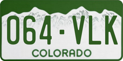 CO license plate 064VLK