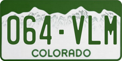CO license plate 064VLM