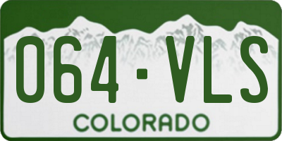 CO license plate 064VLS