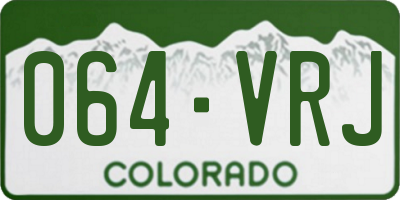 CO license plate 064VRJ