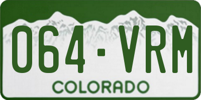 CO license plate 064VRM