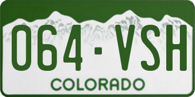 CO license plate 064VSH