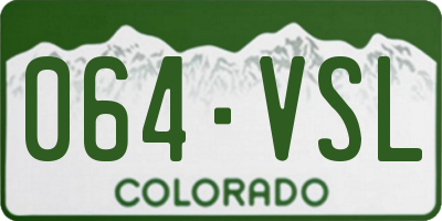 CO license plate 064VSL