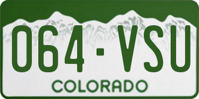 CO license plate 064VSU
