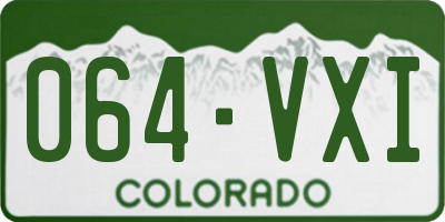 CO license plate 064VXI