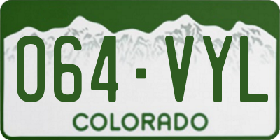 CO license plate 064VYL