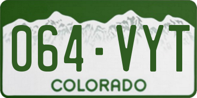CO license plate 064VYT