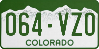 CO license plate 064VZO