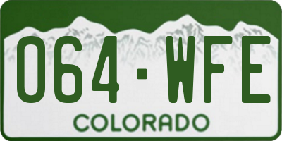 CO license plate 064WFE