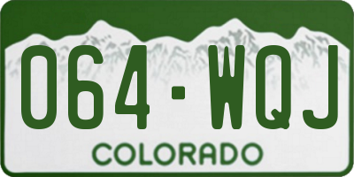 CO license plate 064WQJ