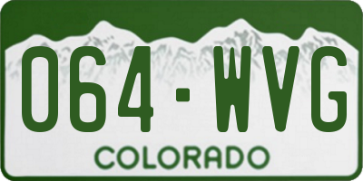 CO license plate 064WVG
