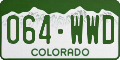 CO license plate 064WWD