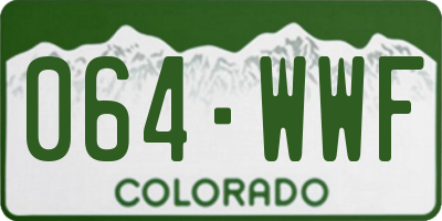 CO license plate 064WWF