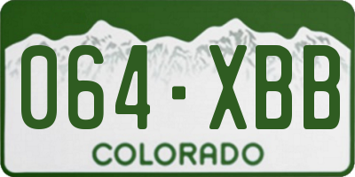 CO license plate 064XBB