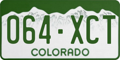 CO license plate 064XCT