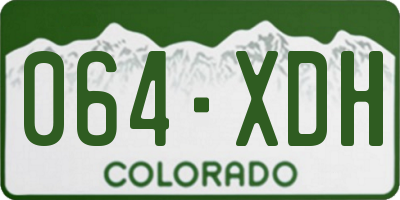 CO license plate 064XDH