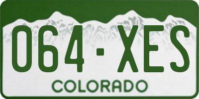 CO license plate 064XES