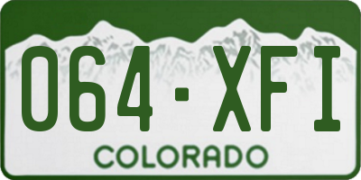 CO license plate 064XFI
