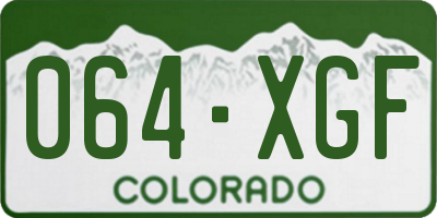 CO license plate 064XGF