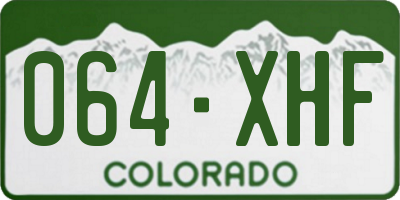 CO license plate 064XHF
