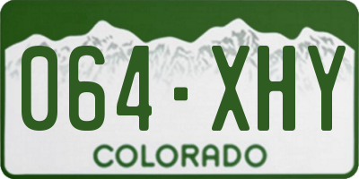 CO license plate 064XHY