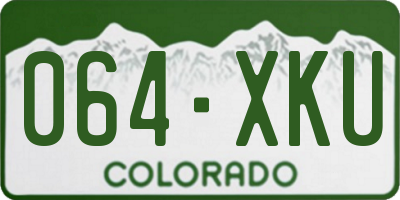 CO license plate 064XKU