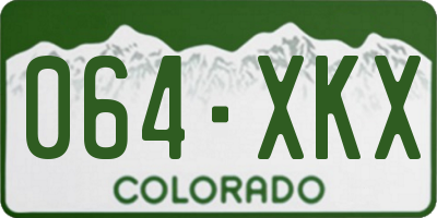 CO license plate 064XKX