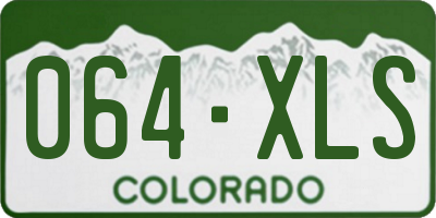 CO license plate 064XLS