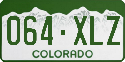 CO license plate 064XLZ