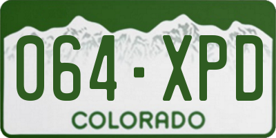CO license plate 064XPD
