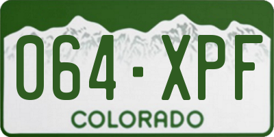CO license plate 064XPF