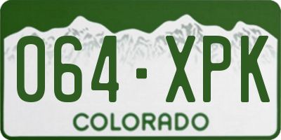 CO license plate 064XPK