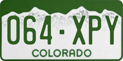 CO license plate 064XPY