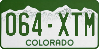 CO license plate 064XTM