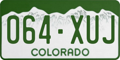 CO license plate 064XUJ