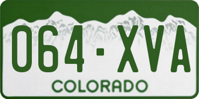 CO license plate 064XVA