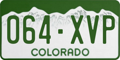 CO license plate 064XVP