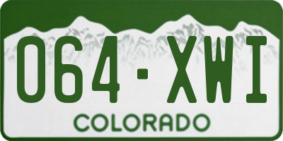 CO license plate 064XWI