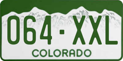 CO license plate 064XXL